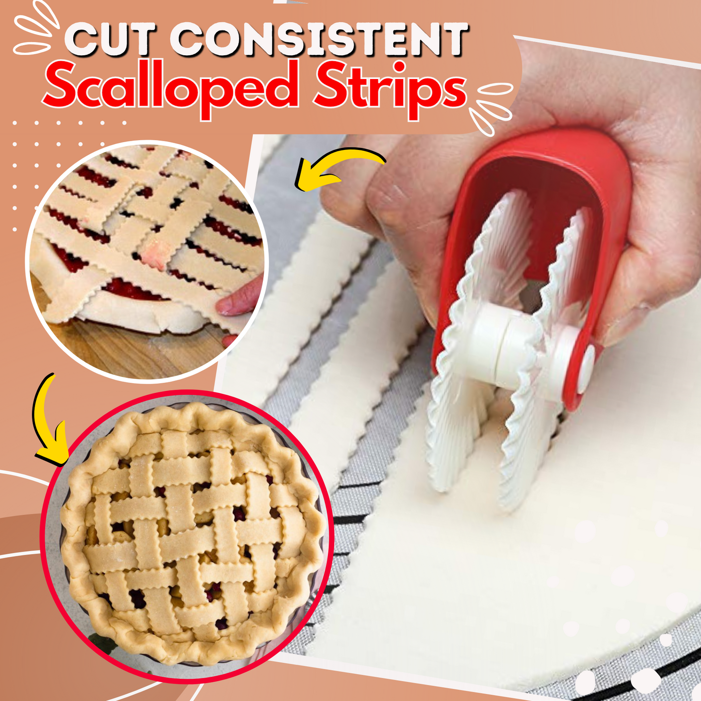 Pie Crust Wheel Cutter & Decorator