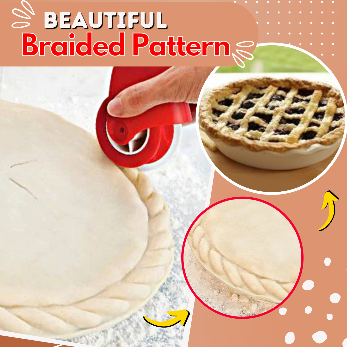 Pie Crust Wheel Cutter & Decorator