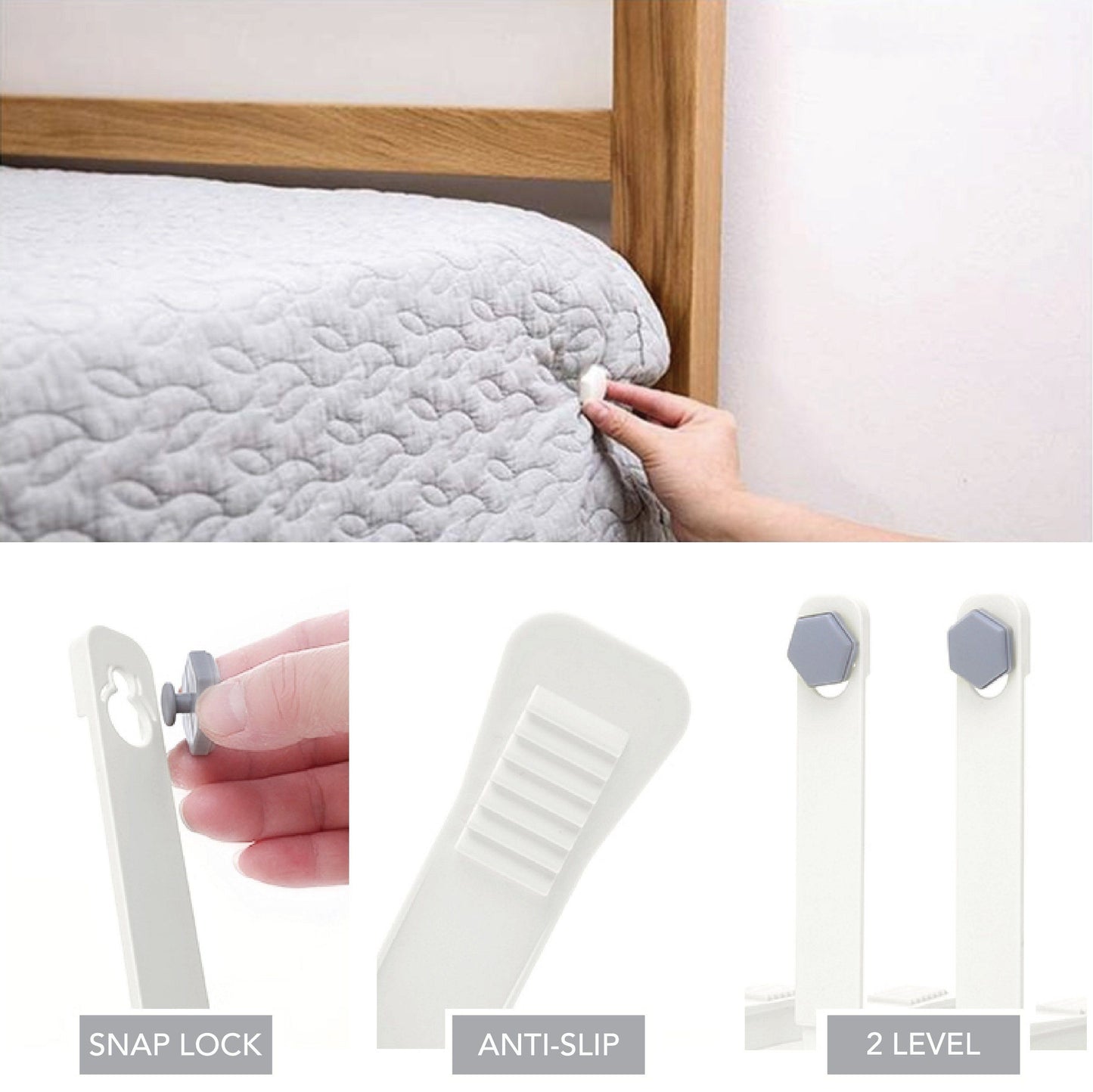 Bed Sheet Grippers Clip Set