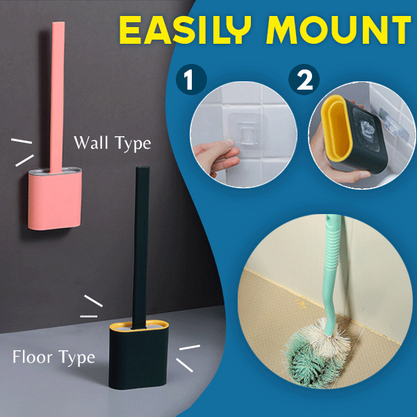 Silicone Toilet Brush and Holder Set