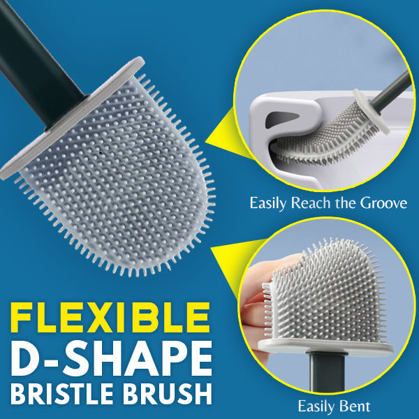 Silicone Toilet Brush and Holder Set