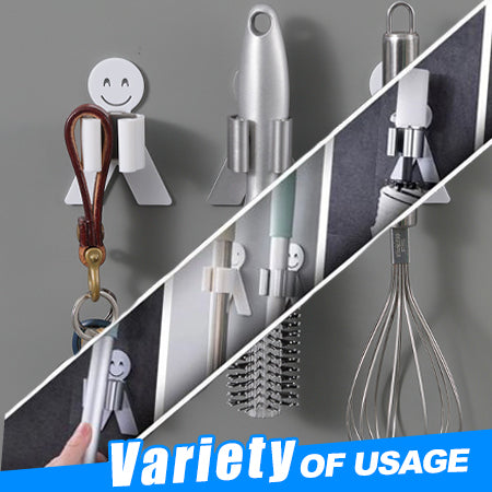 Smiley-face Mop Hook Holder