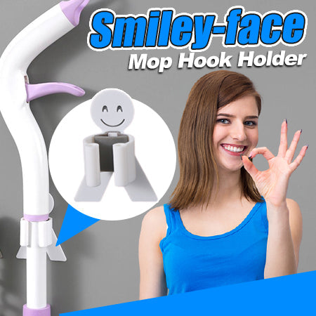 Smiley-face Mop Hook Holder