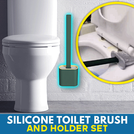Silicone Toilet Brush and Holder Set